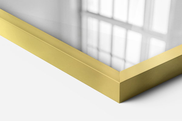 Rectangular mirror with gold frame 80x60 cm