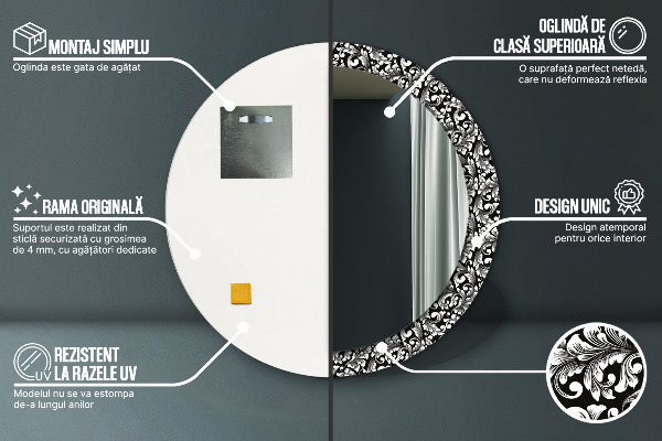 Ornate framed mirror Ornament