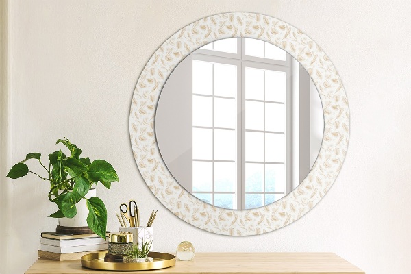 Ornate framed mirror Feathers