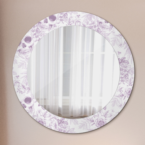 Round decorative mirror Skulls