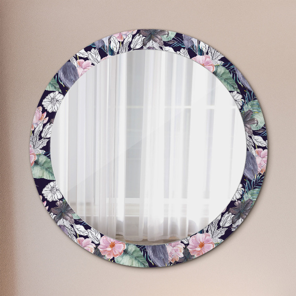 Ornate framed mirror Caps birds