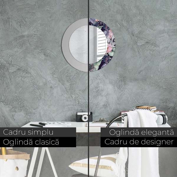 Ornate framed mirror Caps birds