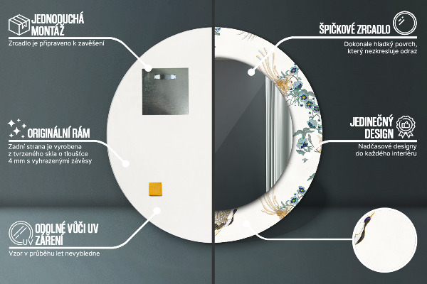 Round wall mirror design Chinoseries