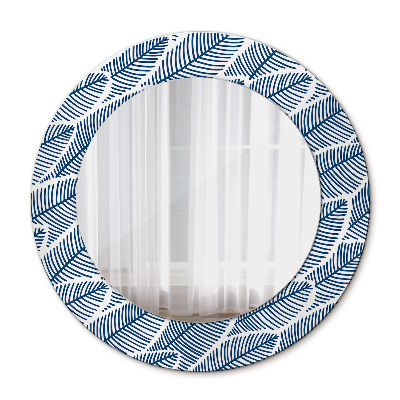 Round wall mirror design Leaves
