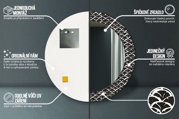 Circle decorative mirror Oriental scales