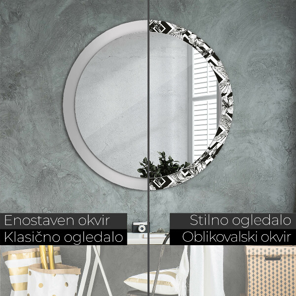 Circle decorative mirror Hummingbird