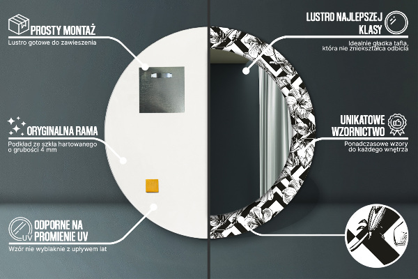 Circle decorative mirror Hummingbird