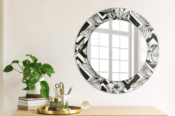 Circle decorative mirror Hummingbird