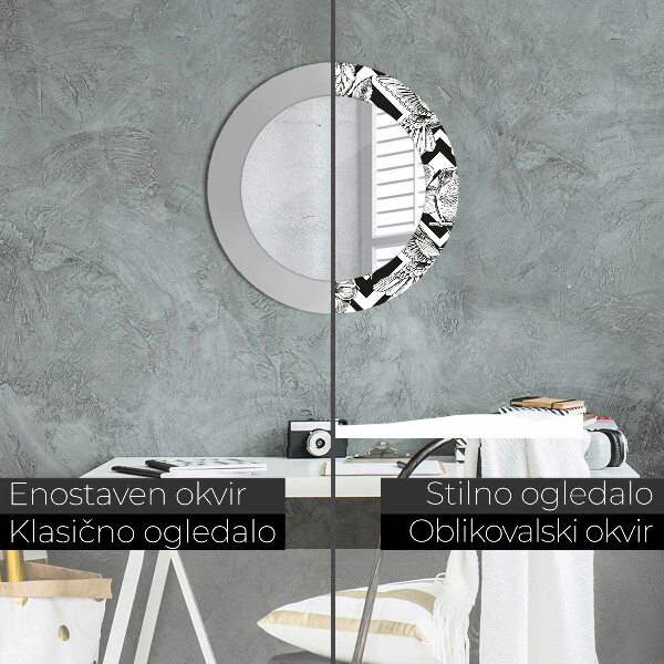 Circle decorative mirror Hummingbird