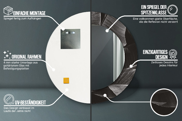 Ornate framed mirror Tropical palm trees