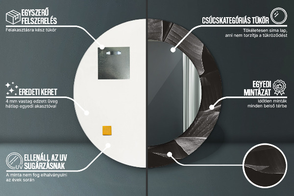 Ornate framed mirror Tropical palm trees