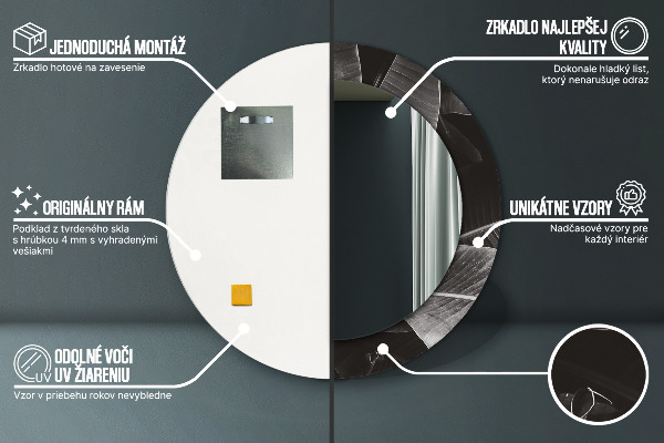 Ornate framed mirror Tropical palm trees