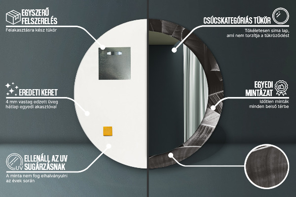 Ornate framed mirror Tropical palm trees