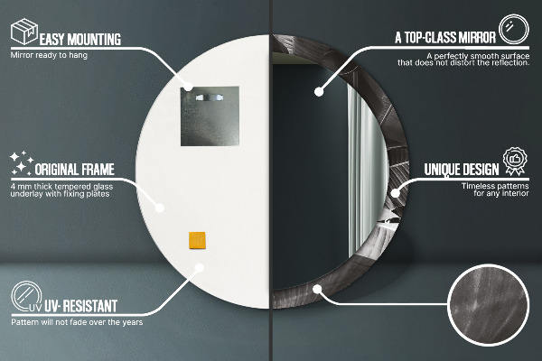 Ornate framed mirror Tropical palm trees