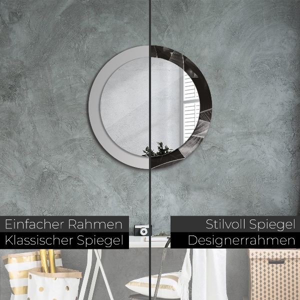 Ornate framed mirror Tropical palm trees