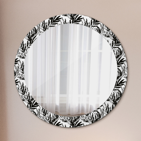 Round mirror frame with print Monster