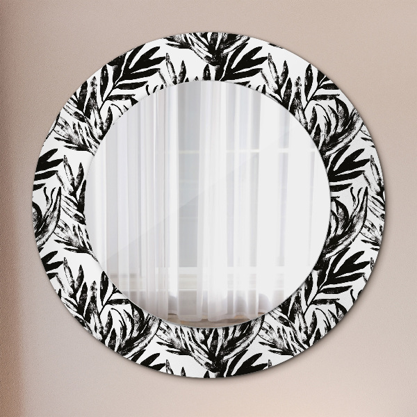 Round mirror frame with print Monster