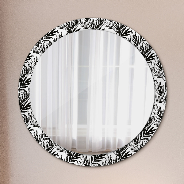 Round mirror frame with print Monster