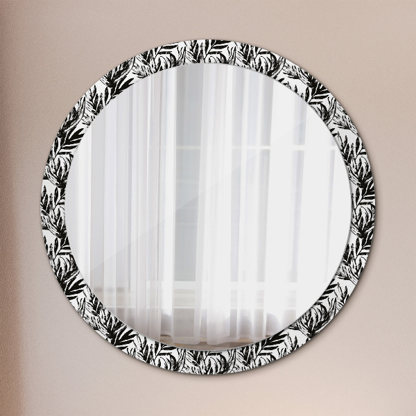 Round mirror frame with print Monster