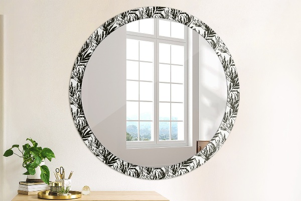 Round mirror frame with print Monster