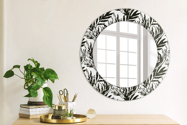 Round mirror frame with print Monster