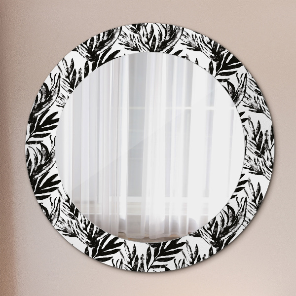 Round mirror frame with print Monster