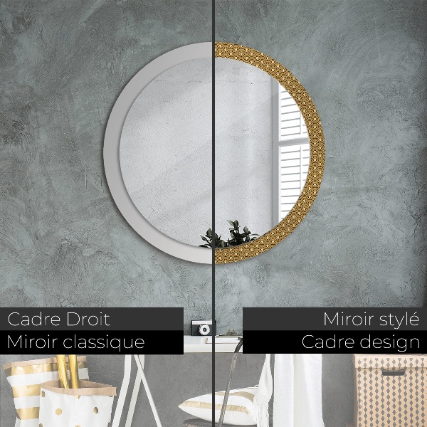 Round wall mirror design Deco vintage
