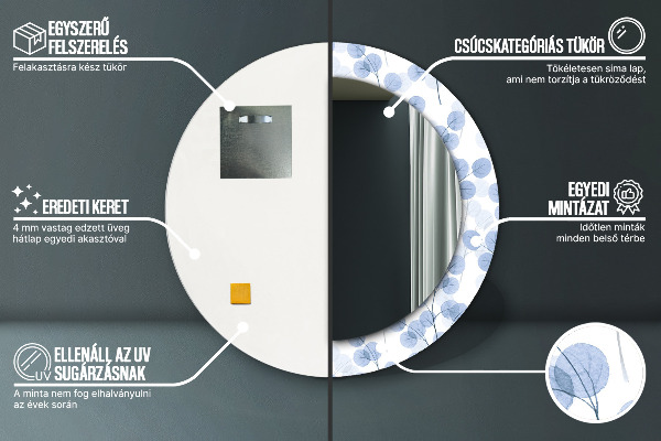 Round wall mirror decor Load branches