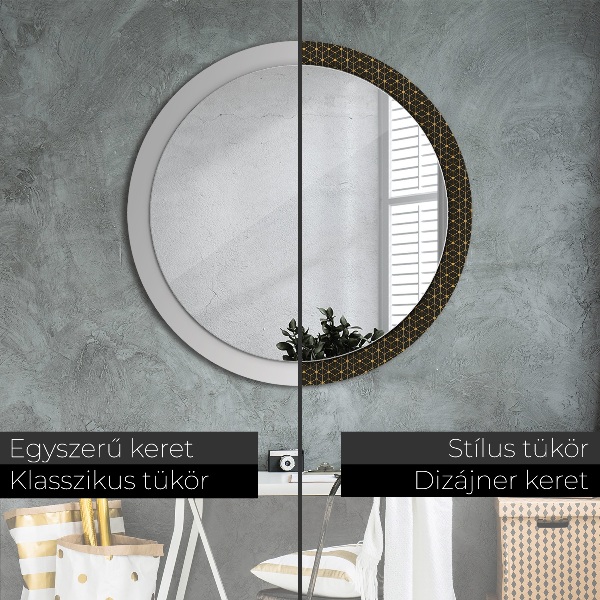 Round printed mirror Hexagonal geometry