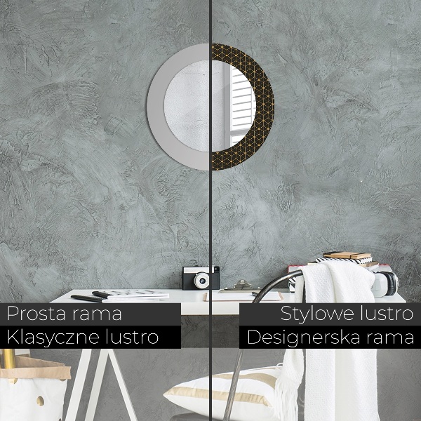 Round printed mirror Hexagonal geometry