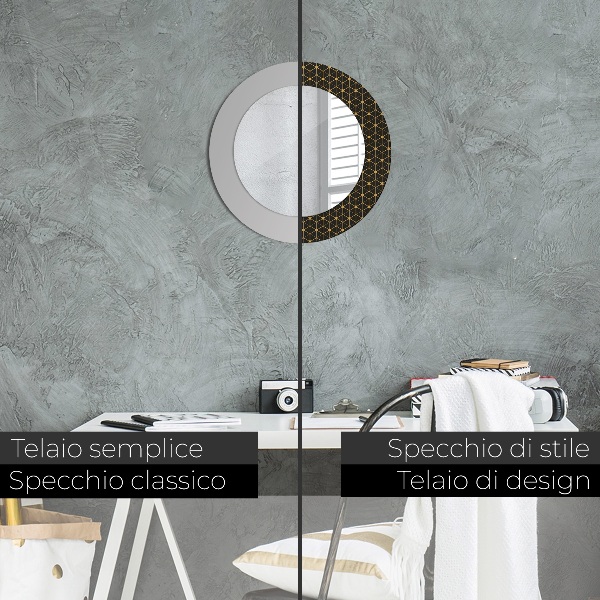 Round printed mirror Hexagonal geometry