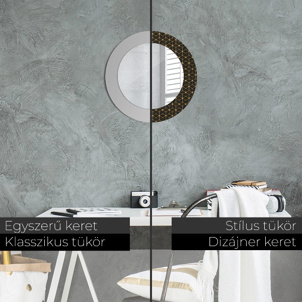 Round printed mirror Hexagonal geometry