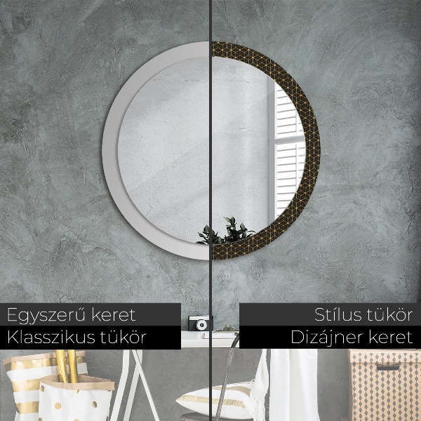 Round printed mirror Hexagonal geometry