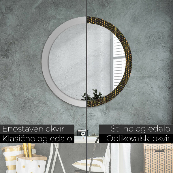 Round printed mirror Hexagonal geometry