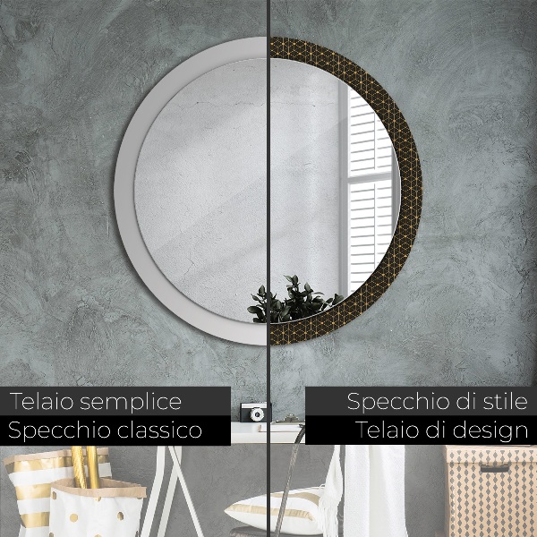 Round printed mirror Hexagonal geometry