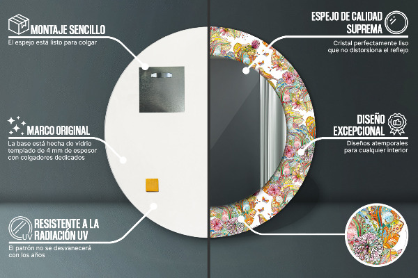 Round wall mirror decor Dream about fairy tales