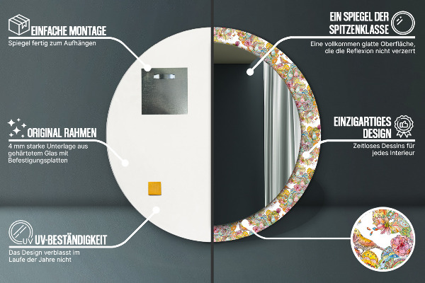 Round wall mirror decor Dream about fairy tales