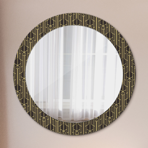 Round wall mirror decor Abstract