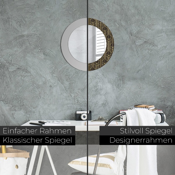 Round wall mirror decor Abstract