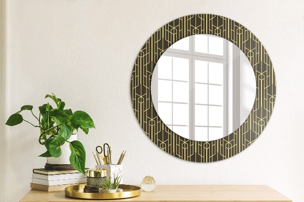 Round wall mirror decor Abstract
