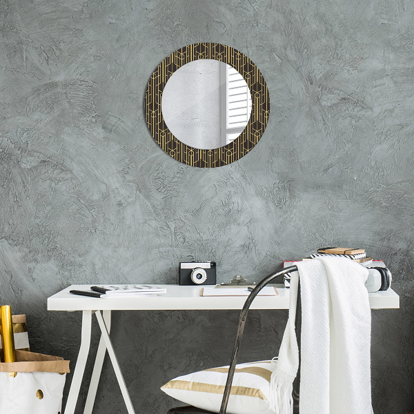 Round wall mirror decor Abstract
