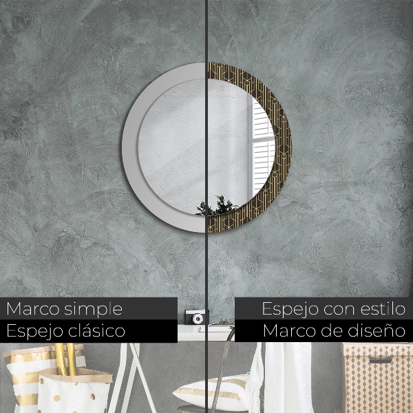 Round wall mirror decor Abstract