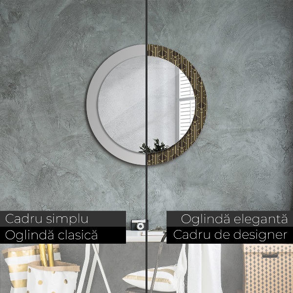Round wall mirror decor Abstract