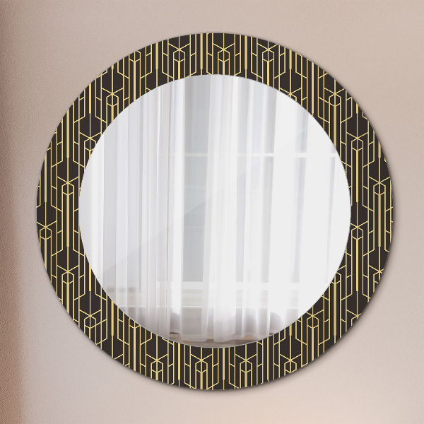 Round wall mirror decor Abstract