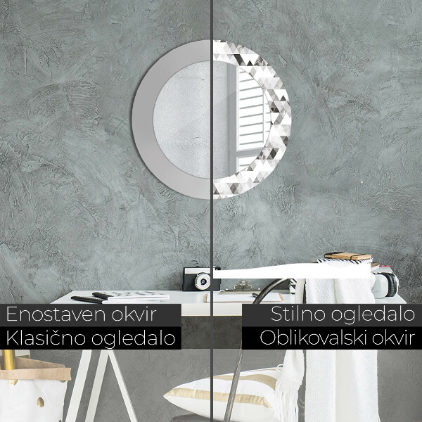 Circle decorative mirror Rainbow triangle