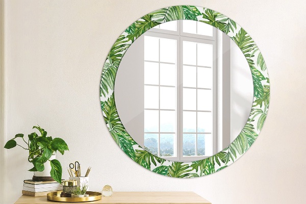 Ornate framed mirror Jungle leaves