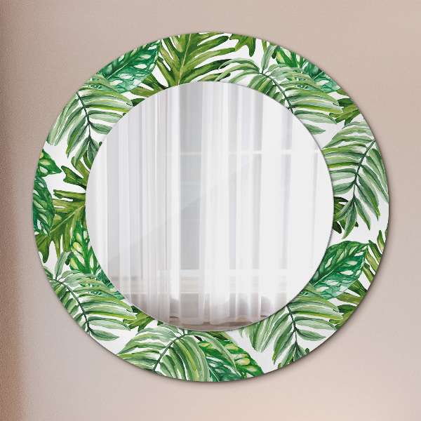 Ornate framed mirror Jungle leaves