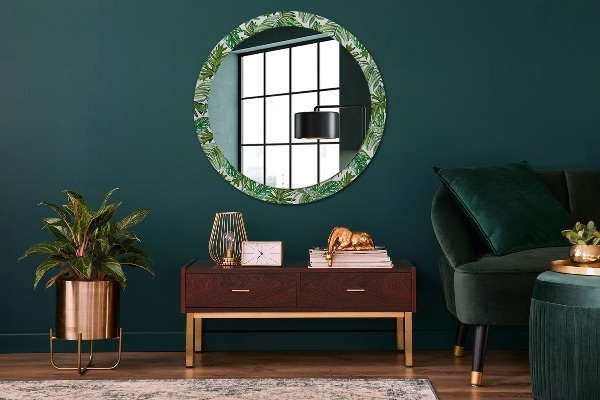 Ornate framed mirror Jungle leaves