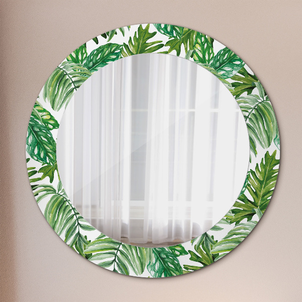 Ornate framed mirror Jungle leaves