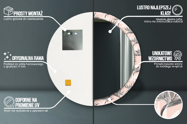 Ornate framed mirror Bird paradise